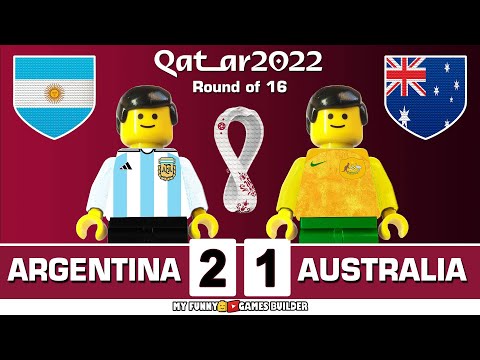 Argentina vs Australia 2-1 • World Cup 2022 Qatar - Round of 16 All Goals & Highlights Lego Football