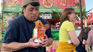 【島ん人VLOG】ナイトマーケット(屋台祭り)に行ってきたさぁ?祭りがカナダでも体験できるなんて?溢れそうなくらい斬新なラーメンの味は、、、?