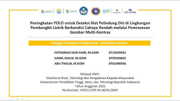 Penelitian Fundamental Reguler - Deteksi APD di Cahaya Rendah dengan Multi-Kontras