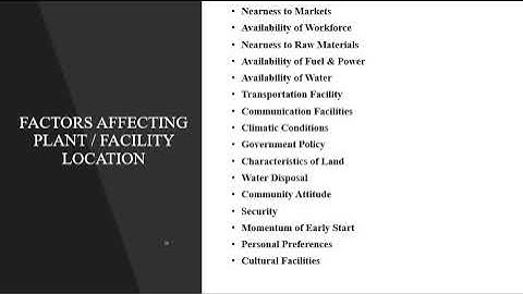 Operations Management: Module 2 - Plant Location Part 1