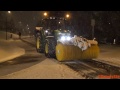 4K| 2x John Deere 6125R Sweeping Snow