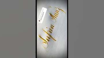Copperplate calligraphy, tutorial: how I write your name #safrin