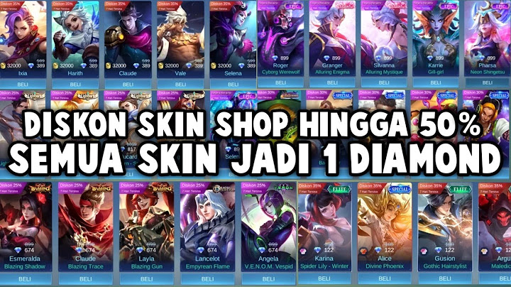 BOCORAN DISKON SKIN SHOP DIAMOND KUNING HINGGA 50% ! SEMUA SKIN JADI 1 DIAMOND !!