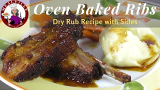 Oven Baked Ribs With Dry Rub | Pork Ribs With Mashed Potatoes And Veggies