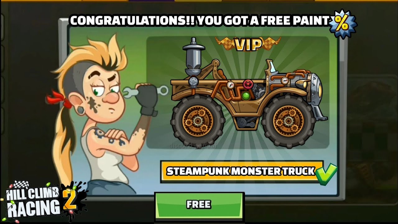 Rafa on X: Hill Climb Racing 2 - Paint Monster Truck STEAM PUNK