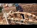 How To Shape And Build A Solid Brick Dome On The Porch - Great Construction Technique