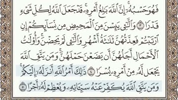 Surah At-Talaq (سورة الطلاق) Number 65 Juz’u 28 from the Holy Quran by Abdelbaset Abdelsamad