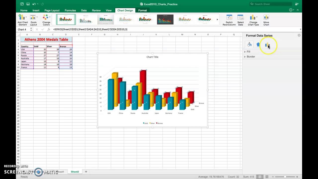Excel 2016 Creating a cone chart YouTube