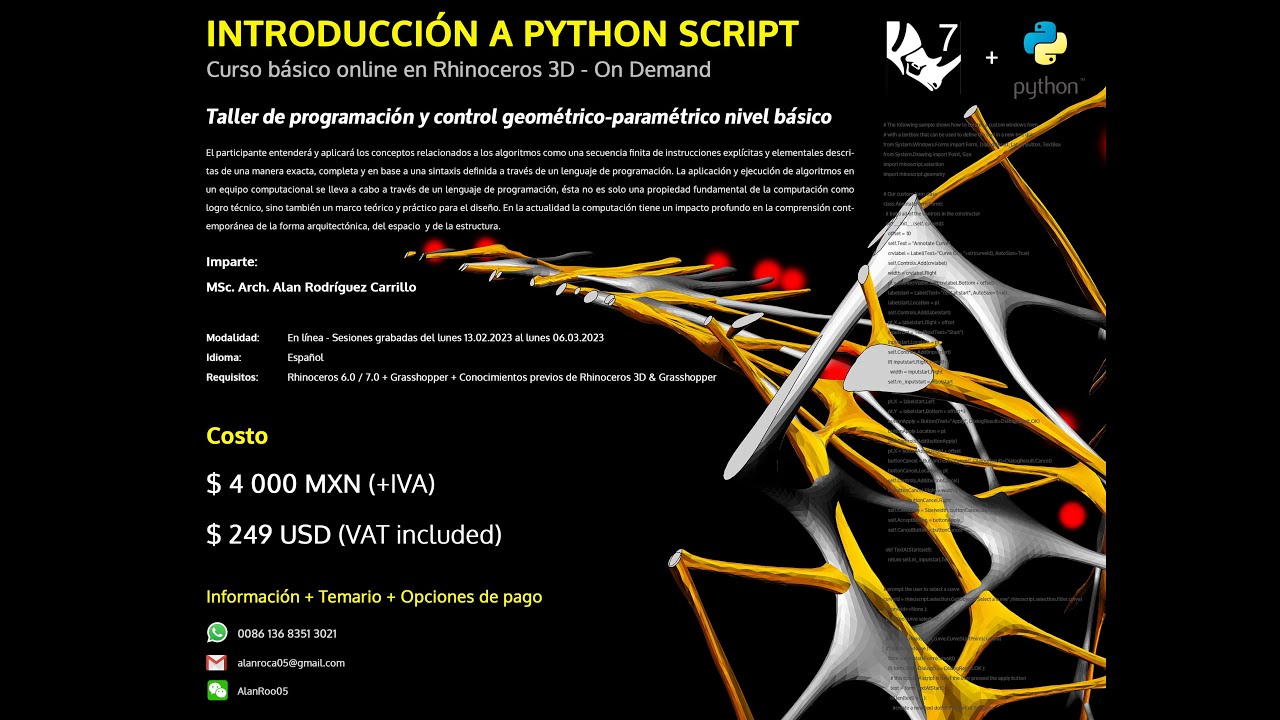 Introducción a Python Script en Rhinoceros 3D [Sesión 01] / # ...