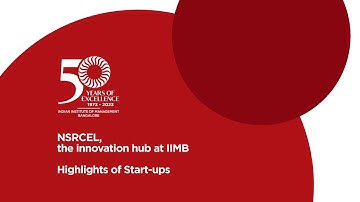 NSRCEL, the innovation hub at lIMB-Highlights of Start-ups