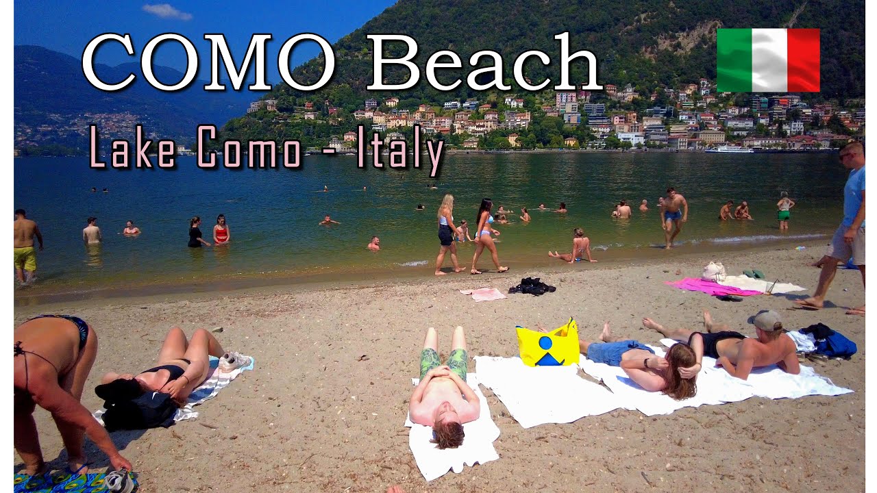 Como Beach Views Lake Como Italy 4k