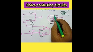 Solve confusing capacitor circuit easily | #shorts #backtobasics