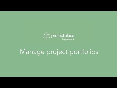 Manage project portfolios