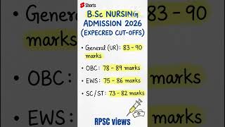 B.Sc. Nursing Admission 2026|| Expected cutoff|| इतने नंबर में मिलेगा प्रवेश||