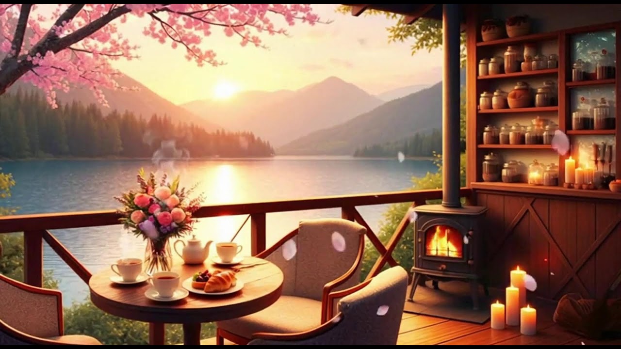 Spring Jazz Music 🌸 Cozy Coffee Shop Ambience & Relaxing Jazz Instrumental Music for Studying, Work
