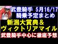 武豊騎手5月16日･17日騎乗予定まとめ　新潟大賞典＆ヴィクトリアマイルを徹底予想
