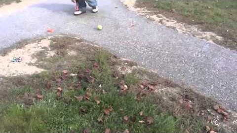 ball rolling down hill