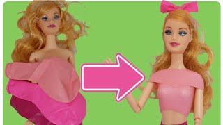 👗DIY Barbie Dress With Balloon Making Easy For Kids | Pink Dress | Kute Styles