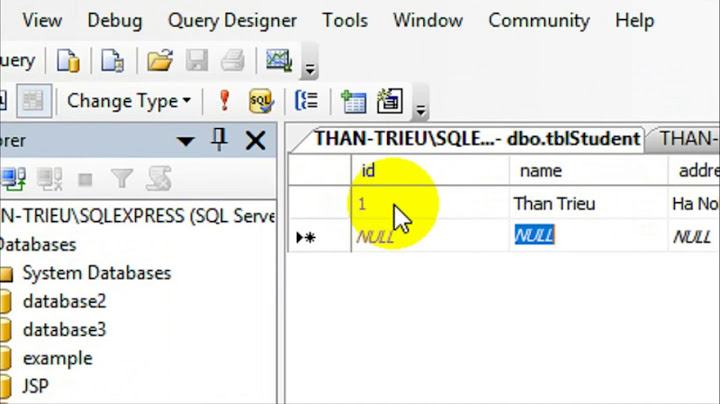 JDBC-02: Tạo database trên SQL Server.