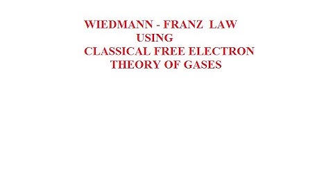 WIEDMANN-FRANZ LAW