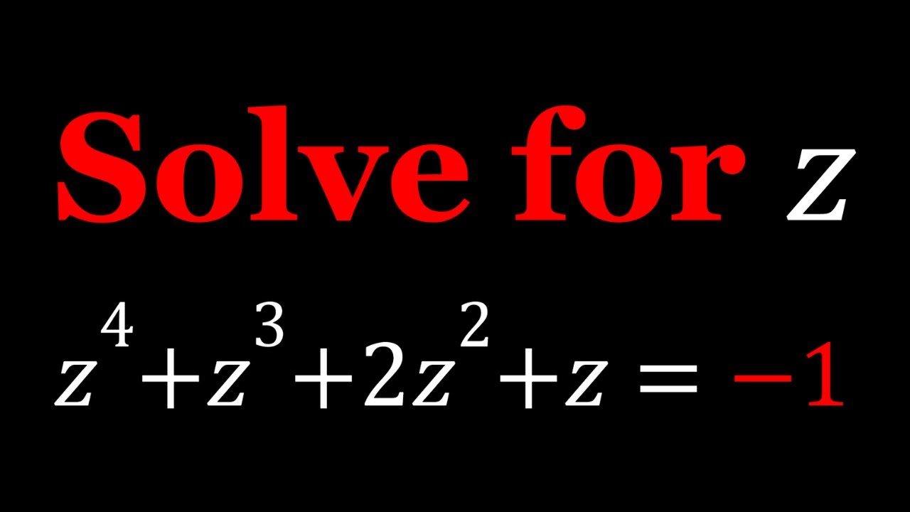 Let's Solve A Quartic Equation | Problem #110 - YouTube