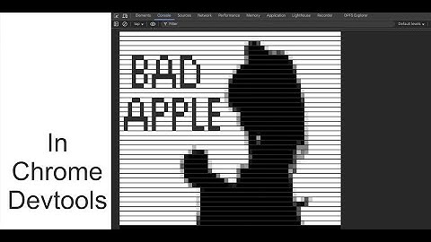 Bad Apple!! but in Chrome Console/Devtools