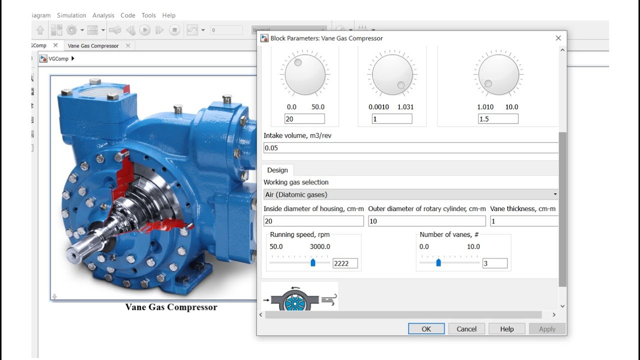 Gas Vane Compressor | Matlab | Simulink Model - YouTube