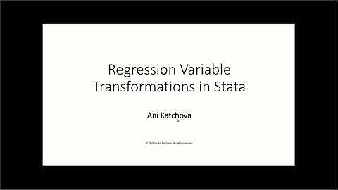 Regression Variable Transformations in Stata
