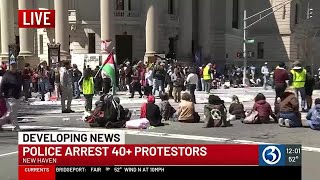 Police arrest 45 people during pro-Palestinian protest on Yale campus