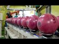 Process of Making Bowling Ball. Robot Mass Production Technology Is Amazing