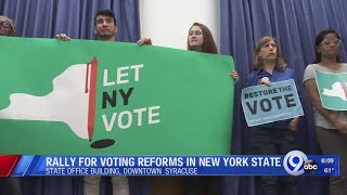 Rally for voting reforms in New York State