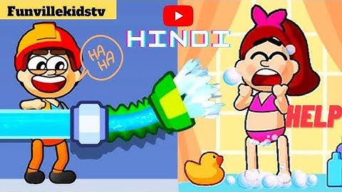 Funny Pipe Games - Gameplay in Hindi Android - Funny Logic Brain Puzzle Game #funvillekidstv #games