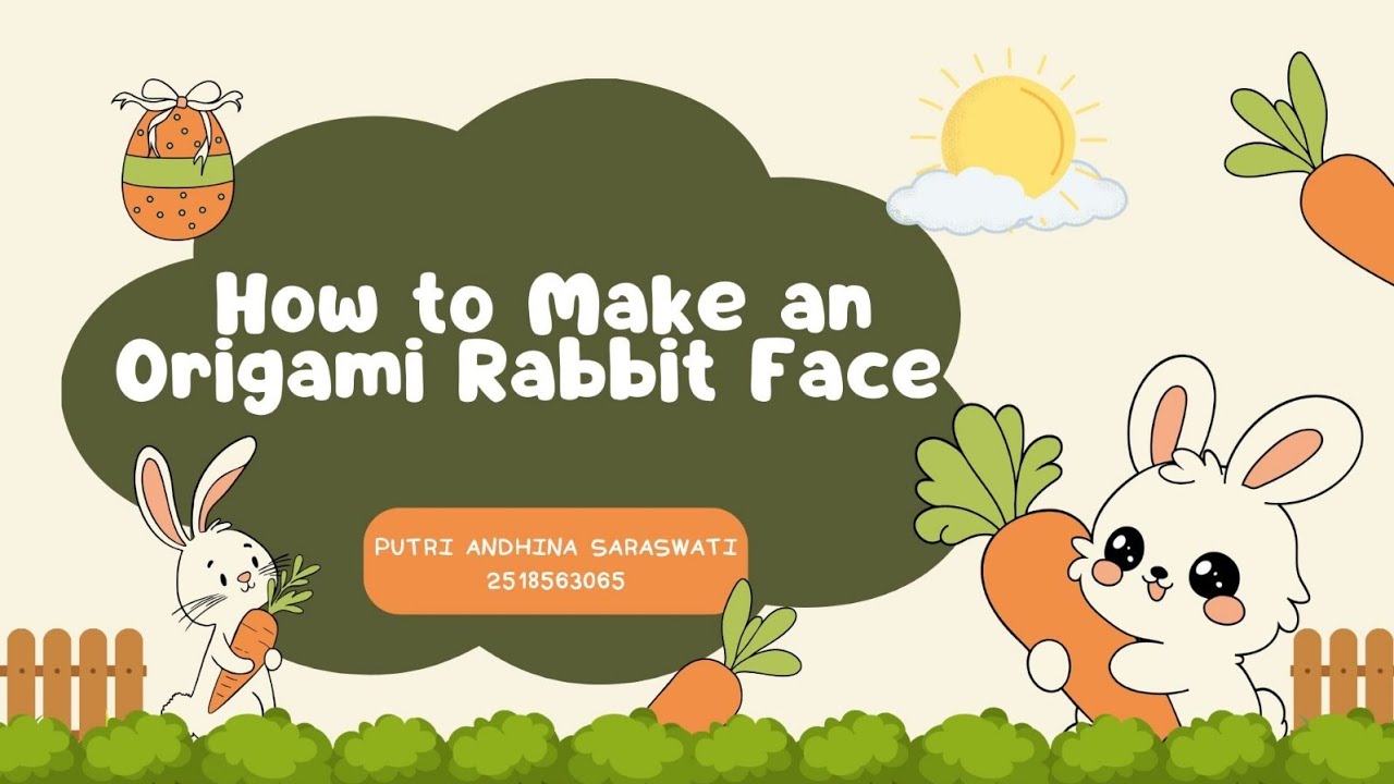 How to Make an Origami Rabbit Face - YouTube
