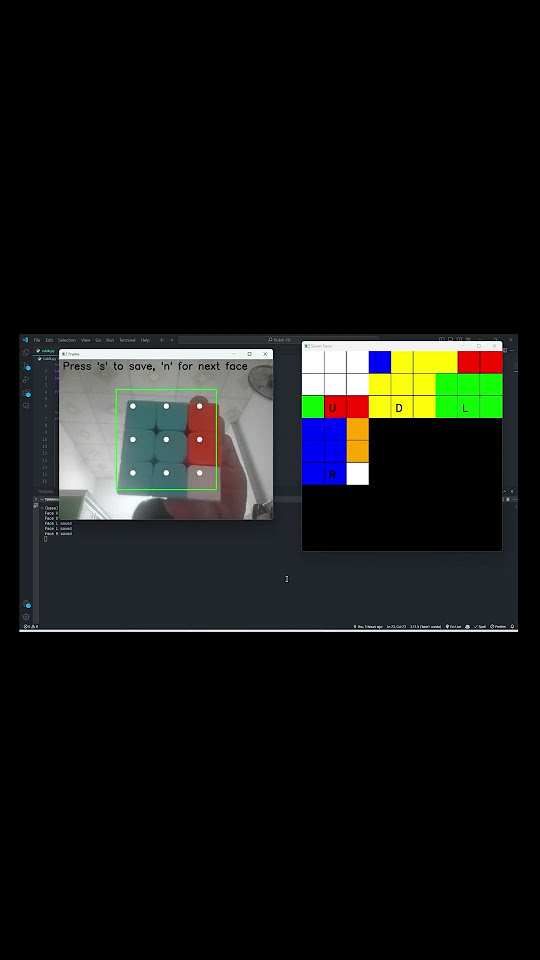Rubik's Cube Scanner and Solver Using Python #programming - YouTube