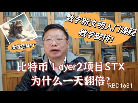   比特币 Layer2项目STX为什么一天翻倍 早上收到法国教练的滑雪猫NFT 数字新文明入门课程的教学安排 Robert李區塊鏈日記1681