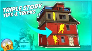 TRIPLE STORY TIPS AND TRICKS | TIPS AND TRICKS FOR RUSHING AND DEFENDING IN 3 STORY | PUBG MOBILE