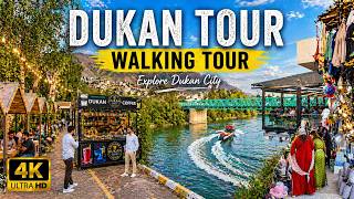 Dukan Walking Tour Kurdistan | Beautiful River Views, Markets & Street Life (4K)