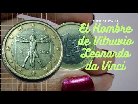 MONEDA de 1 Euro de ITALIA 2002. La Belleza del Renacimiento en tus Manos. El hombre de Vitruvio