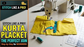 Professional Kurta Collar Placket Stitching Guide for Beginners 🧵