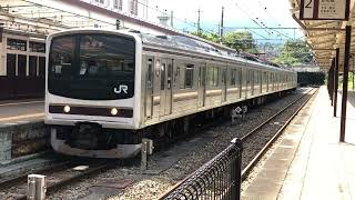 日光線宇都宮行　205系Y6編成　日光駅発