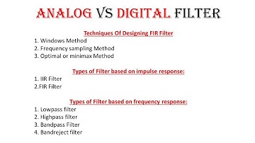 analog vs digital filter