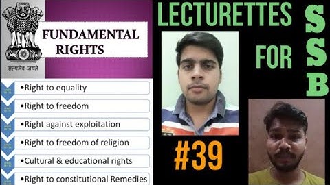 Lecturettes for SSB|| FUNDAMENTAL RIGHTS || Daily practice #39 || TARGET DEFENCE FORCES