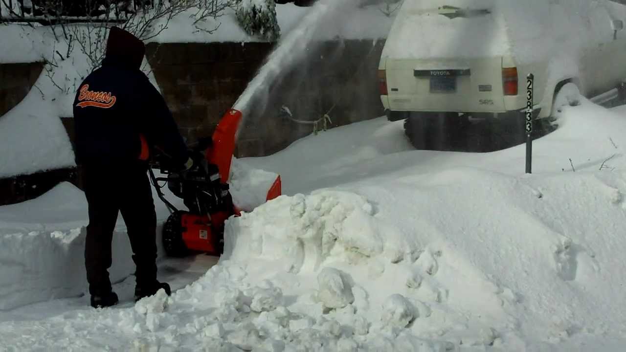 Ariens Snow Blower vs Big Plow Burm (Berm) YouTube