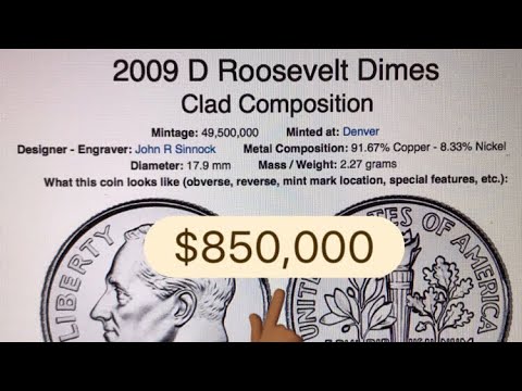 Tienes el dime 10¢ del 2009 p’d valorado en $850,000 dólares Búscalo!!