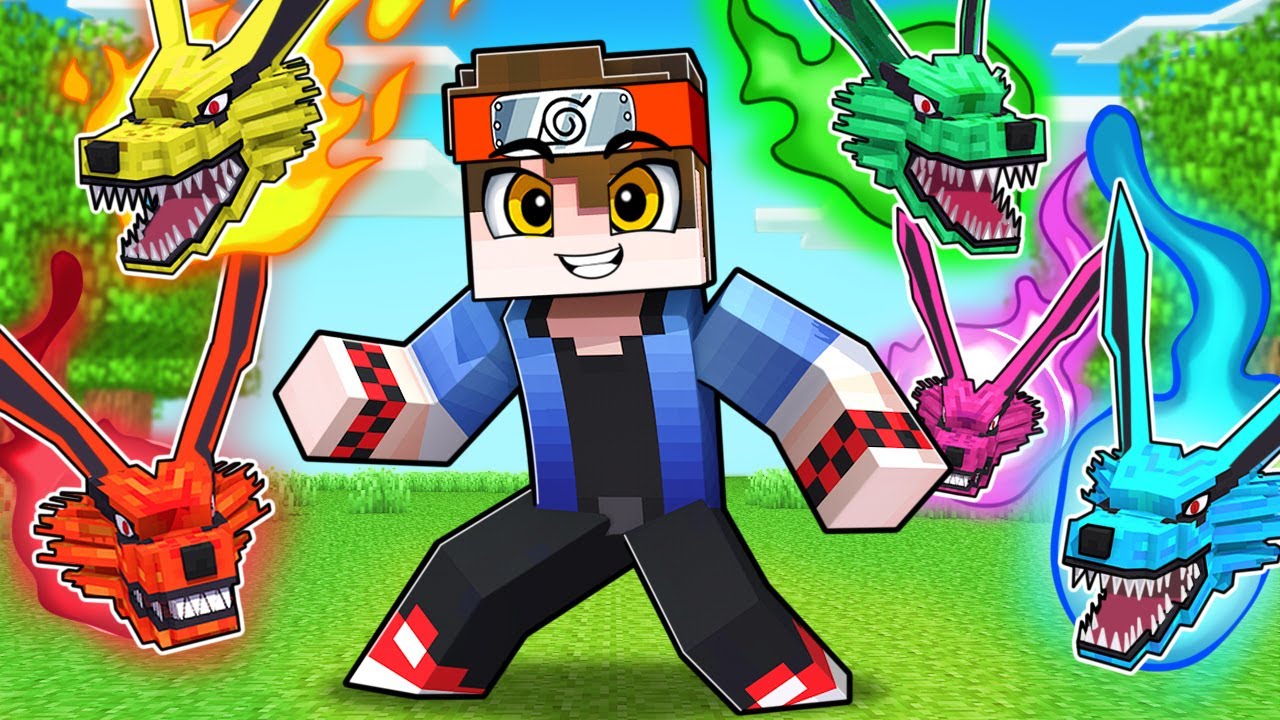 O NINJA com TODAS AS KURAMA no NARUTO Minecraft