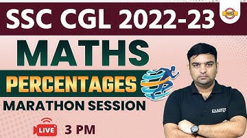 SSC CGL 2022-23 || MATHS || Percentages Marathon Session || BY Sanjay Tomar Sir