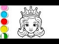How to Draw a Cute Princess Face with Crown 👑 | Easy Drawing for Beginners 🎨