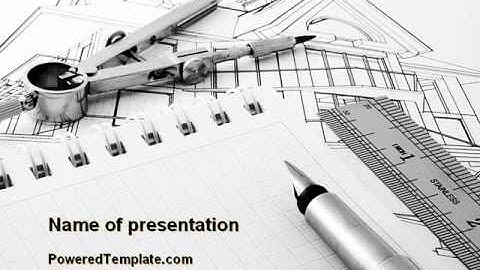 Scale Drawing PowerPoint Template by PoweredTemplate.com
