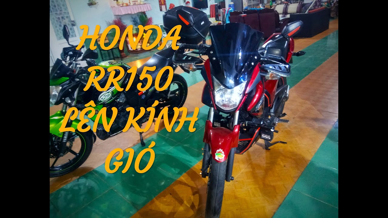 Honda RR150 lên kính chắn gió Kawasaki ninja 400 - YouTube
