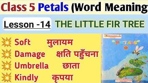 Class -5 English(Petals) Lesson-14 THE LITTLE FIR TREE | Word Meaning | Up Board Class-5 English |